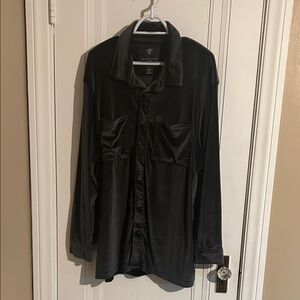 Men's Shaquille O'Neal Long Sleeve Grey Velvet 2XL Shirt